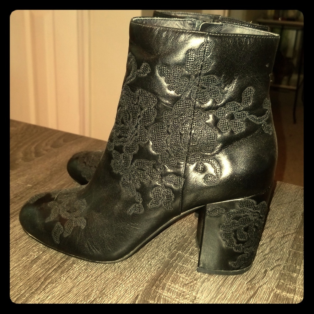 Michael Kors floral embroidery boots